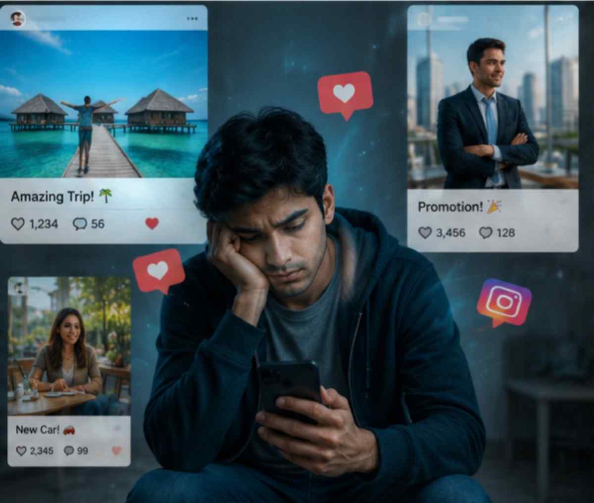 सोशल मीडिया पर दूसरों से तुलना
